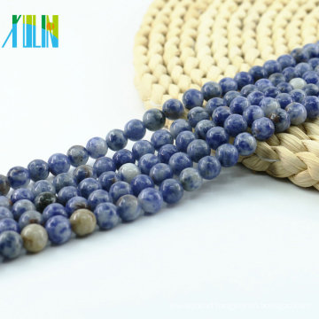 TOP Grade Charm Rare Lapis Sea Sediment Natural Round Gemstone Beads , L-0081